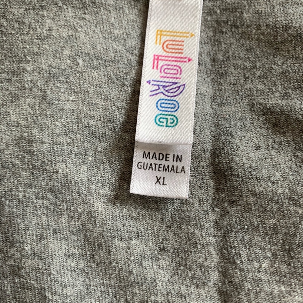EUC XL Grey LuLaRoe tunic tee shirt.
